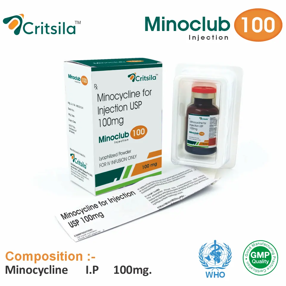 Minocycline (100mg) Injection in PCD Pharma Franchise at Best Price